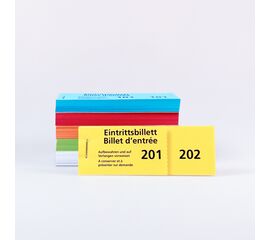 Eintrittsbillette in Blocks zu 100 Blatt Nr.1 – 1000, Modell 459.1 / Blocs de billets d'entrée avec 100 billets numérotés de 1 à 1000, modèle 459.1