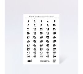 Selbstklebe-Nummern, Modell 211.1 / Numéros autocollants, modèle 211.1