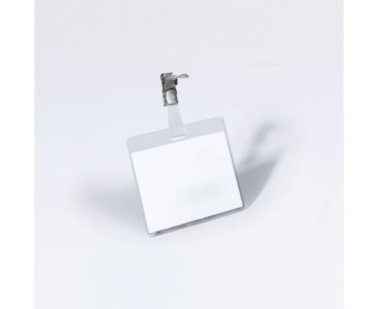 Namensschild mit Clip 90 x 60 mm, Modell 735 / Porte-badges à pince 90 mm x 60 mm, modèle 735