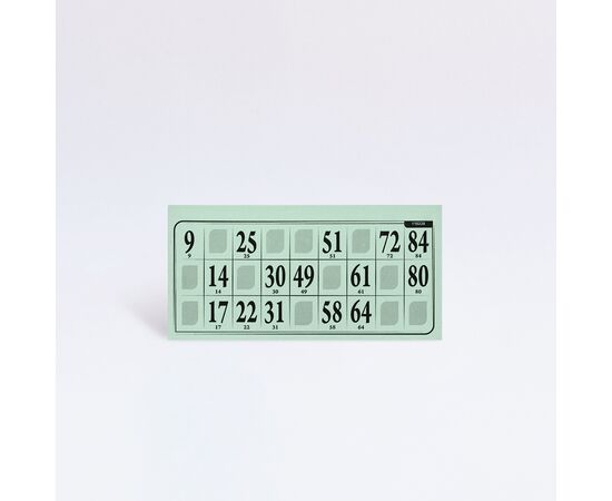 Lottokarten 14,5 x 7,2 cm - plastifiziert (100 Stück), Modell 6001 / Cartons de loto 14,5 x 7,2 cm - plastifiés (100 pièces), modèle 6001