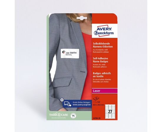 Namensetiketten, Modell 740 / Badges autocollants personnalisés, modèle 740