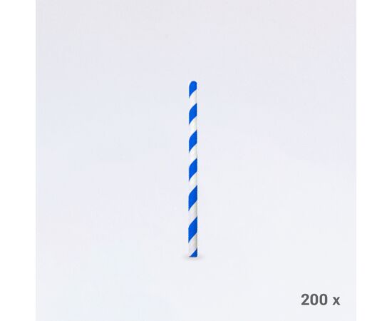 Trinkhalme / Röhrli blau-weiss (200 Stück), Modell 25888.1 / Pailles bleu-blanc (200 pièces), Modèle 25888.1