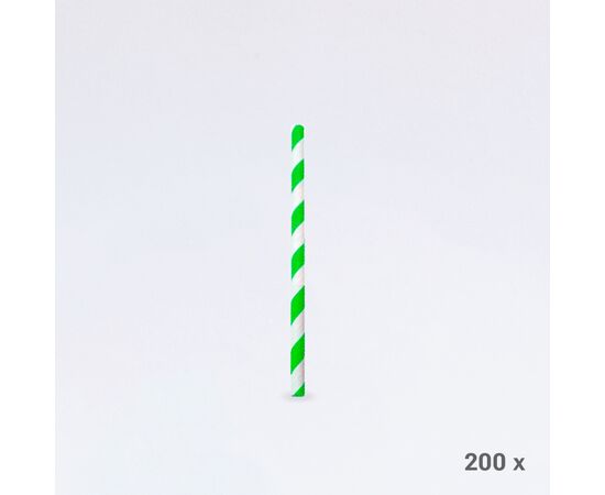 Trinkhalme / Röhrli grün-weiss (200 Stück), Modell 25888.2 / Pailles vert-blanc (200 pièces), Modèle 25888.2