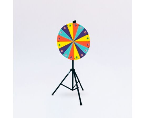 Mietrad Regenbogen, 16 Felder, Modell GlücksradBas.2 / Roue de la fortune arc-en-ciel, 16 grilles, modèle  GlücksradBas.2